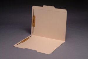 14 Pt Manila Folders, 1/3 Cut Top Tab - Assorted, Letter Size, Fasteners Pos. 1 & 3 (Box of 50)
