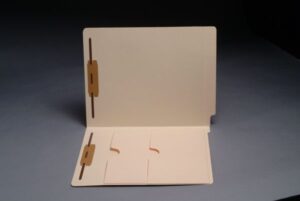 11 Pt Manila Folders, Full Cut End Tab, Letter Size, Double Pockets Inside Front, Fasteners Pos. 1 & 3 (Box of 50)