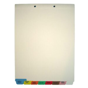 Stock Chart Divider Sets, Medical, Tabs on Bottom, 1/8th Cut (50 Sets of 8 Tabs)