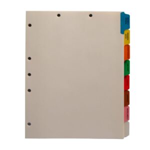 Stock Chart Divider Sets, Medical, Tabs on Side, 1/8th Cut (50 Sets of 8 Tabs)