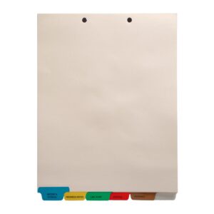 Stock Chart Divider Sets, Medical, Tabs on Bottom, 1/6th Cut (65 Sets of 6 Tabs)