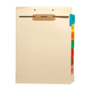 Stock Fileback Divider Sets, Medical, Side Tabs - Top Fastener (20 Sets of 8 Tabs)