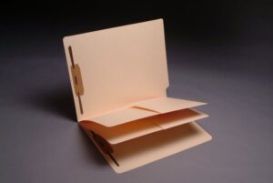 11 Pt Manila Classification Folders, 2 Pocket Style Dividers, Fasteners Pos. 1 & 3 (25/Bx)