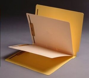 14 Pt Color Classification Folders, Full Cut End Tab, Letter Size, 2 Dividers (Box of 25)