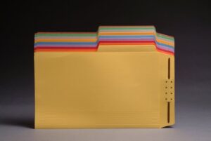 Top Tab Color Casebinders, Letter Size, 1/2 Cut Assorted Tabs (Box of 50)