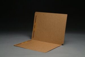 11 Pt Kraft Folders, Drop Front, Letter Size, Fasteners Pos. 1 & 3 (Box of 50)