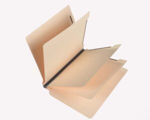 15 Pt Manila Classification Folders, 3 Dividers, Fasteners Pos. 1 & 3 (15/Bx)