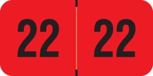 Smead/Jeter -       2022 - Red/Black 1 1/2" x 3/4", 500/Roll