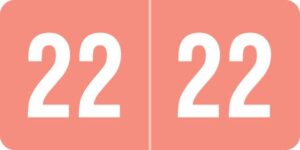Smead -        2022 - Pink/White 1" x 1/2" - Roll of 500