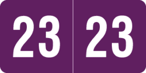 Smead -          2023 - Purple/White 1" x 1/2" - Roll of 500