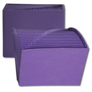Smead 70721 Expanding File, Alphabetic (A-Z), 21 Pockets, 12" W x 10" H, 2 Colors, 6/Box