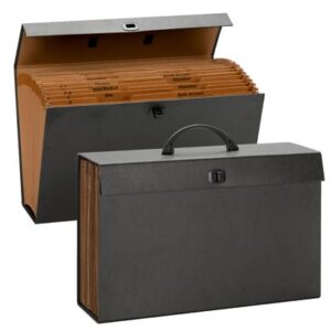 Smead 70804 A-Z and Subject Expanding File Box, 19 Pockets, Alphabetic (A-Z) and Subject, Latch Closure, 15" W x 10" H, 4/Box