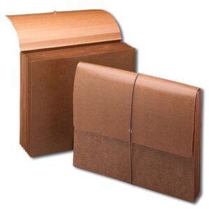 Smead 72373 Partition Wallet, 6 Pockets, 5-1/4" Expansion, Flap and Cord Closure, Letter and Legal, 10/Box