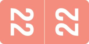 Smead -       2022 - Pink/White 1" x 1/2" - Roll of 500