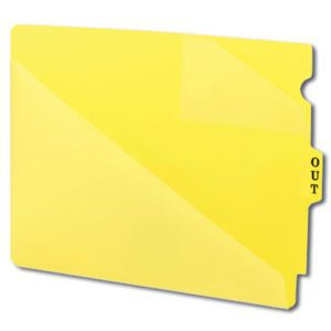 Outguides,   YELLOW Vinyl, Shelf Style, Center Tab (50/Bx)