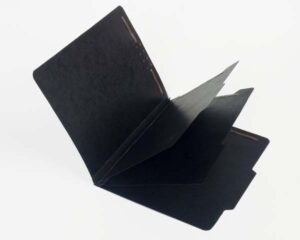15 Pt Kohl (Charcoal) Classification Folders, 2/5 Cut Top Tab, Letter, 2 Dividers (Box of 15)