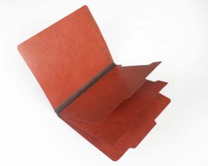 15 Pt Terracotta Classification Folders, 2/5 Cut Top Tab, Letter, 2 Dividers (Box of 15)