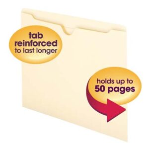 11 Pt Manila Pocket Folder, Top Tab, Letter (Box of 100)