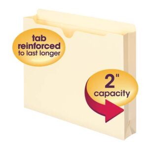 11 Pt Manila Pocket Folder, Top Tab, Letter, 2" Exp. (Box of 50)