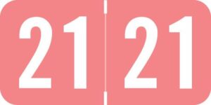 Acme -      2021 - Pink/White 1 1/2" x 3/4", 500/Roll