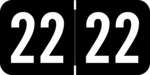 Acme -       2022 - Black/White 1 1/2" x 3/4", 500/Roll