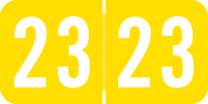 Acme -        2023 - Yellow/White 1 1/2" x 3/4", 500/Roll