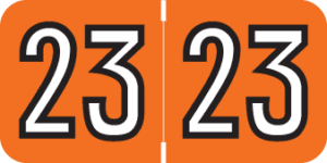 Barkley -        2023 - Orange/White 1 1/2" x 3/4", 500/Roll