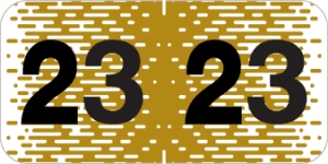 Control-O-Fax -        2023 - Gold/Black 1 1/2" x 3/4", 500/Roll