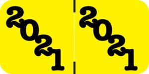 Jeter -      2021 - Yellow/Black 1 1/2" x 3/4", 500/Roll