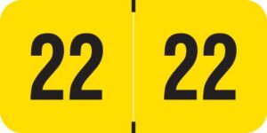 Reynolds/Reynolds -       2022 - Yellow/Black 1 1/2" x 3/4", 500/Roll