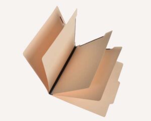 15 Pt Manila Classification Folders, 2/5 Cut Top Tab, Letter, 3 Dividers (Box of 15)