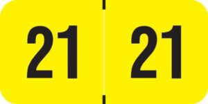 Smead/Jeter -      2021 - Yellow/Black 1 1/2" x 3/4", 500/Roll