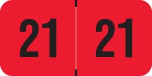 Traco -      2021 - Red/Black 1 1/2" x 3/4", 500/Roll