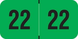 Traco -       2022 - Green/Black 1 1/2" x 3/4", 500/Roll