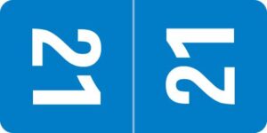 Smead -      2021 - Blue/White 1" x 1/2" - Roll of 500
