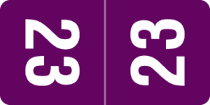 Smead -         2023 - Purple/White 1" x 1/2" - Roll of 500