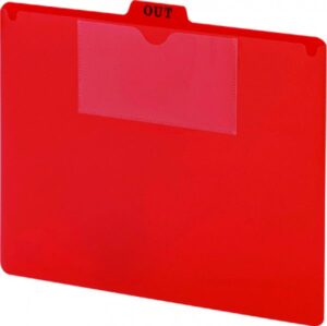 Outguides,  RED Vinyl, Top Tab (50/Bx)