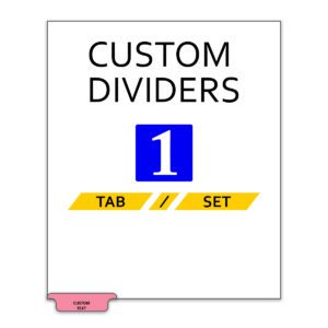 Custom Divider Sets - 1 Tab