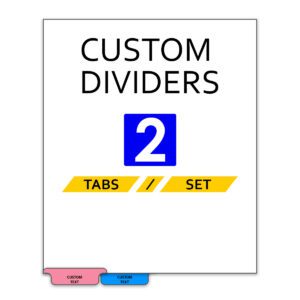 Custom Divider Sets - 2 Tabs