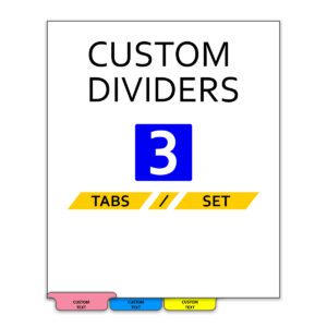 Custom Divider Sets - 3 Tabs
