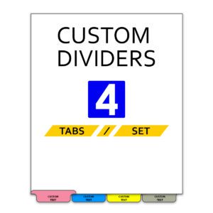 Custom Divider Sets - 4 Tabs