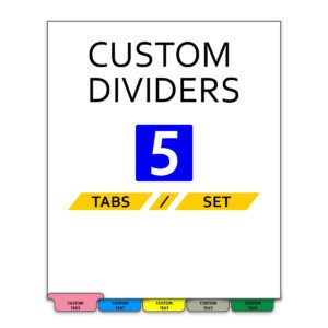 Custom Divider Sets - 5 Tabs