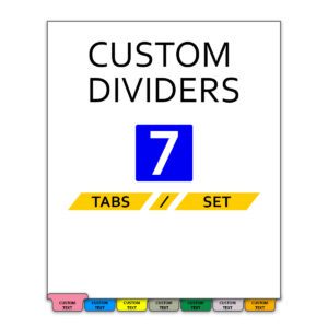 Custom Divider Sets - 7 Tabs