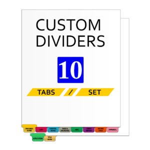 Custom Divider Sets - 10 Tabs
