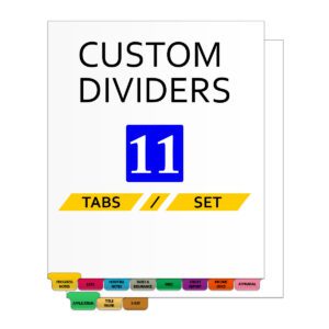 Custom Divider Sets - 11 Tabs