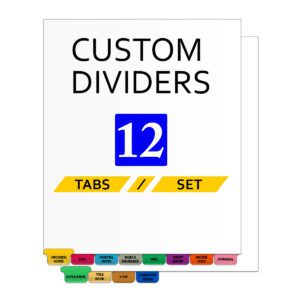 Custom Divider Sets - 12 Tabs
