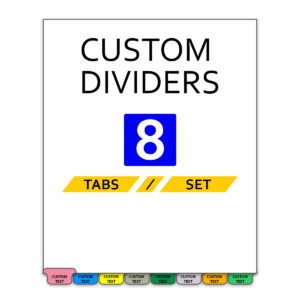 Custom Divider Sets - 8 Tabs