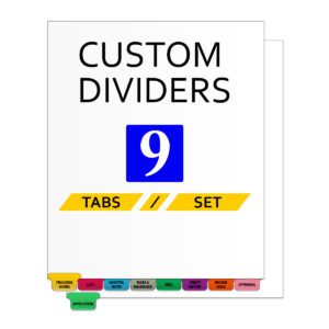 Custom Divider Sets - 9 Tabs