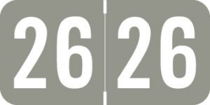 Acme -           2026 - Gray/White 1 1/2" x 3/4", 500/Roll