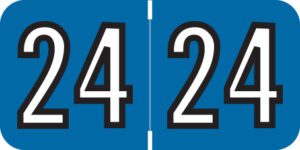 Amerifile -         2024 - Blue/White 1 1/2" x 3/4", 500/Roll